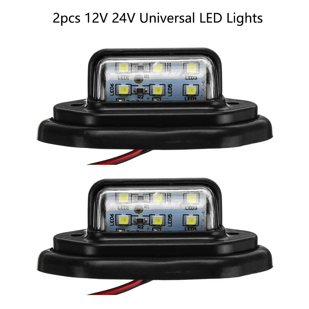 2X LED License Plate Lights for Car Truck (Universal Fit)