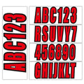 Red Boat Registration Sticker Decals A-Z & 0-9 (Letters & Numbers)