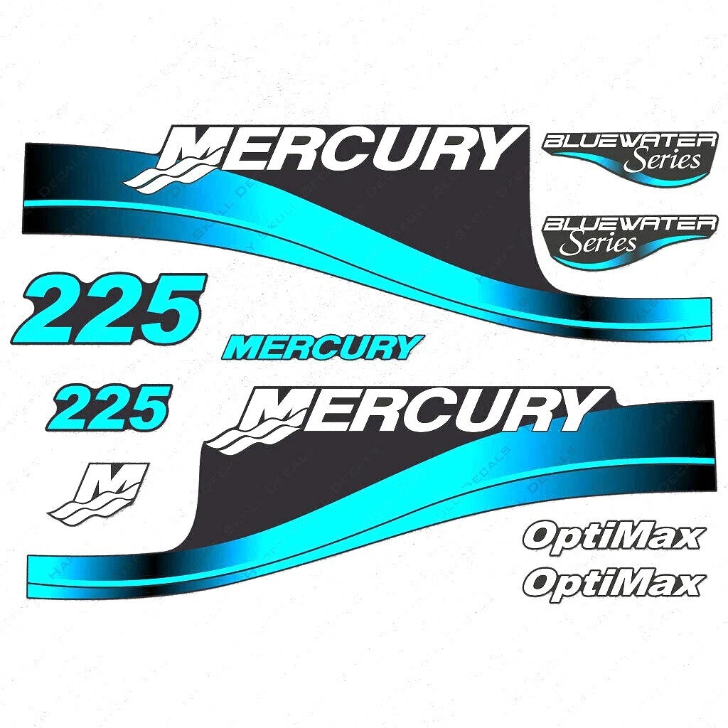 Set of 2 Decals for Mercury 225 hp Outboard (824105A00)