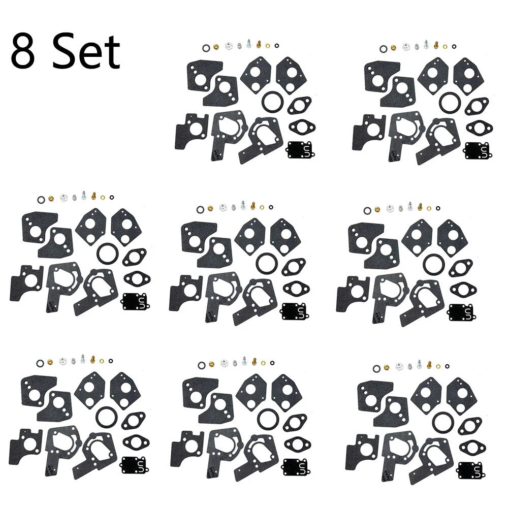 Set of 8 Carburetor Repair Kits for Briggs & Stratton (495606, 494624, 133200, 135200)
