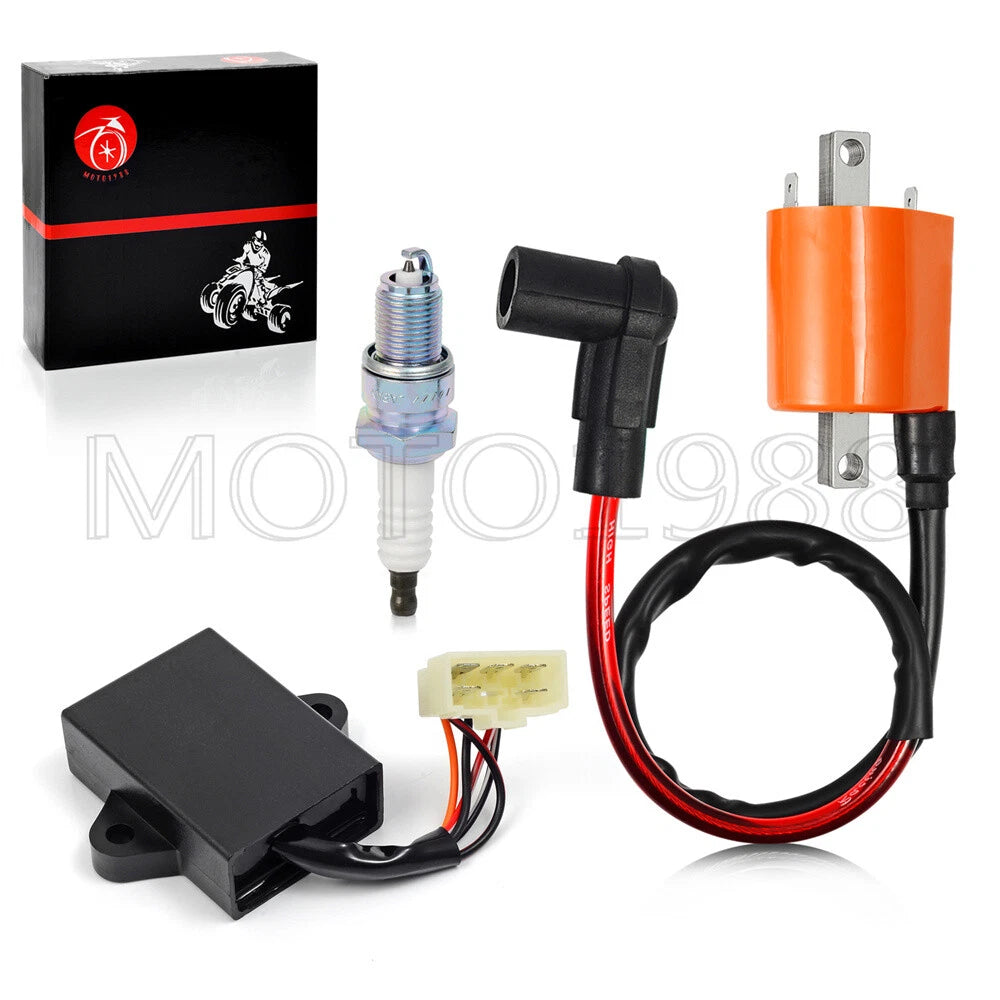 Ignition Coil CDI Box & Spark Plug for Yamaha Golf Cart G9 (1990–1995)