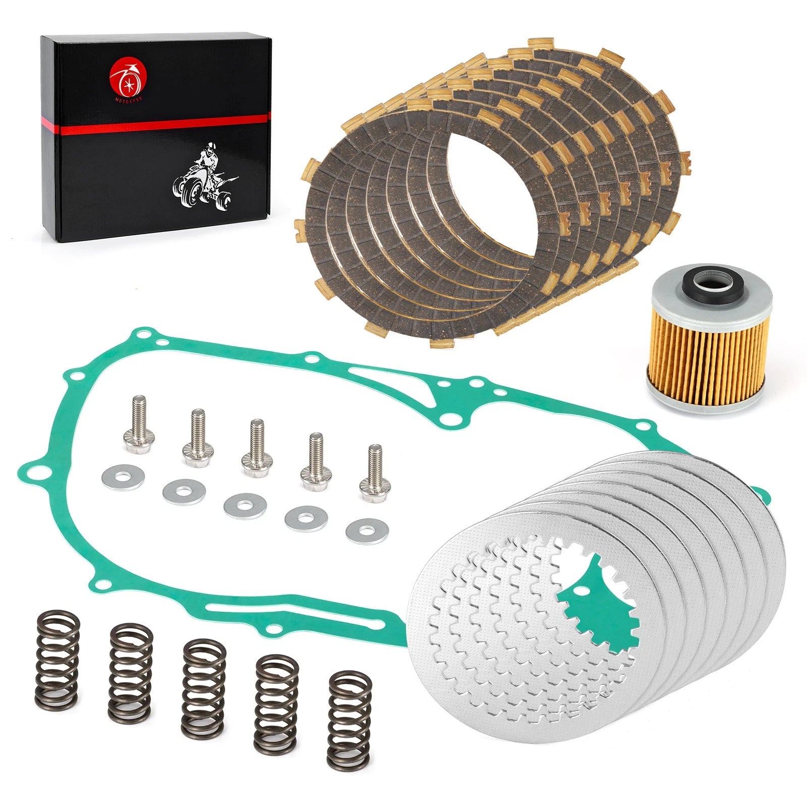 Clutch Friction Steel Plate Kit for Yamaha V Star 650 (XVS650, XVS650A, XVS650AT)