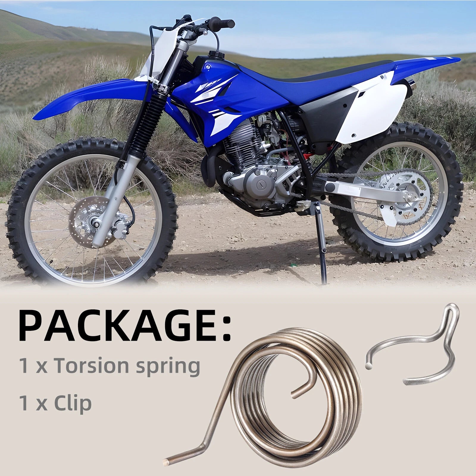 Kick Starter Return Spring and Clip for Yamaha TTR125 (2000–2024)