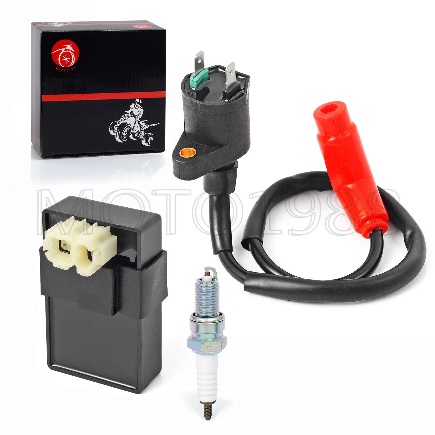 Igniter CDI Box & Ignition Coil Spark Plug for Honda TRX300EX (1993–2006)
