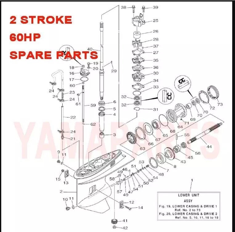 Water Inlet Covers for Yamaha Outboard T60 F70 F90 (6H1-45214-00, 6H1-45215-00)