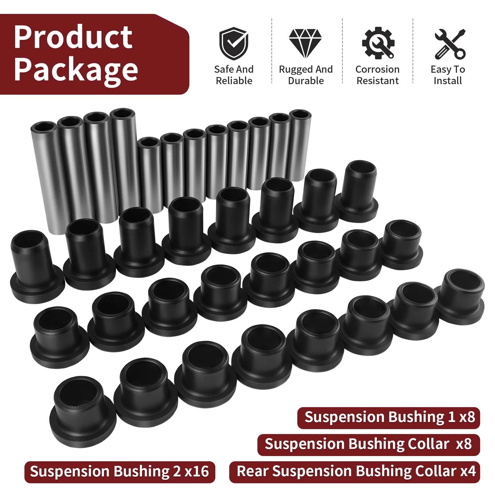 Rear A-Arm Bushings for Arctic Cat Prowler 1000 700 650 550 500 450 400 (2006–2023) 50-1129