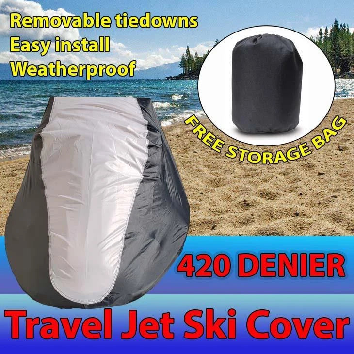 PWC Jet Ski Cover for Sea Doo GTI LE RFI (2003–2005) 420 Denier Black Gray