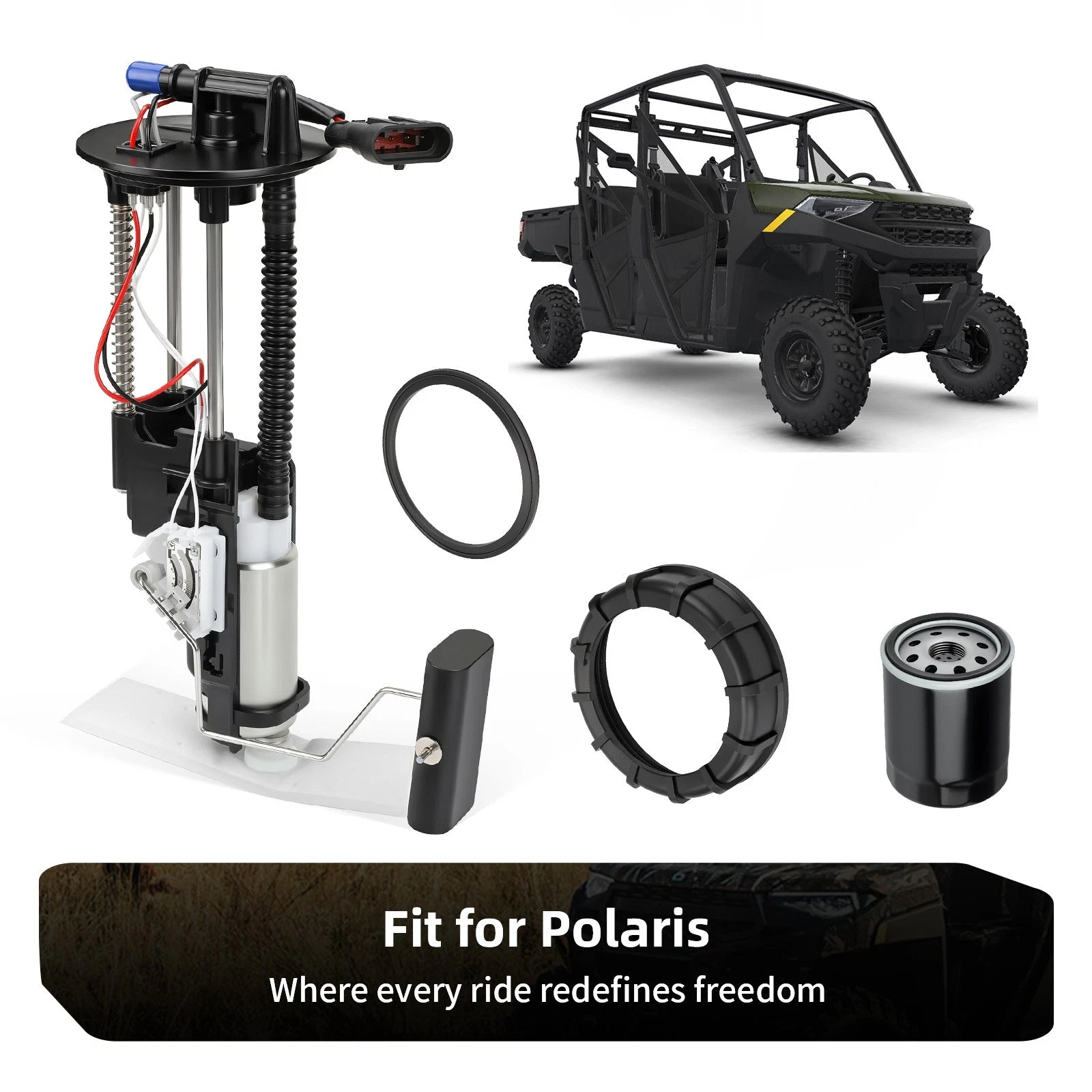 Fuel Pump Assembly + Oil Filter for Polaris Ranger Crew XP 1000 (2019–2025)