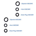 2X Gearlube Orings for Volvo Penta DPS-M Drive (3852045, 3855081)