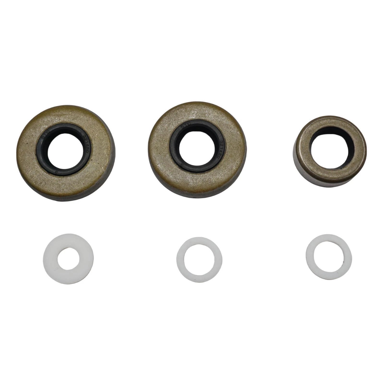 Lower Gearcase Seal Kit with Drain Screws for Johnson Evinrude 9.9 15 HP (Fits 396350)