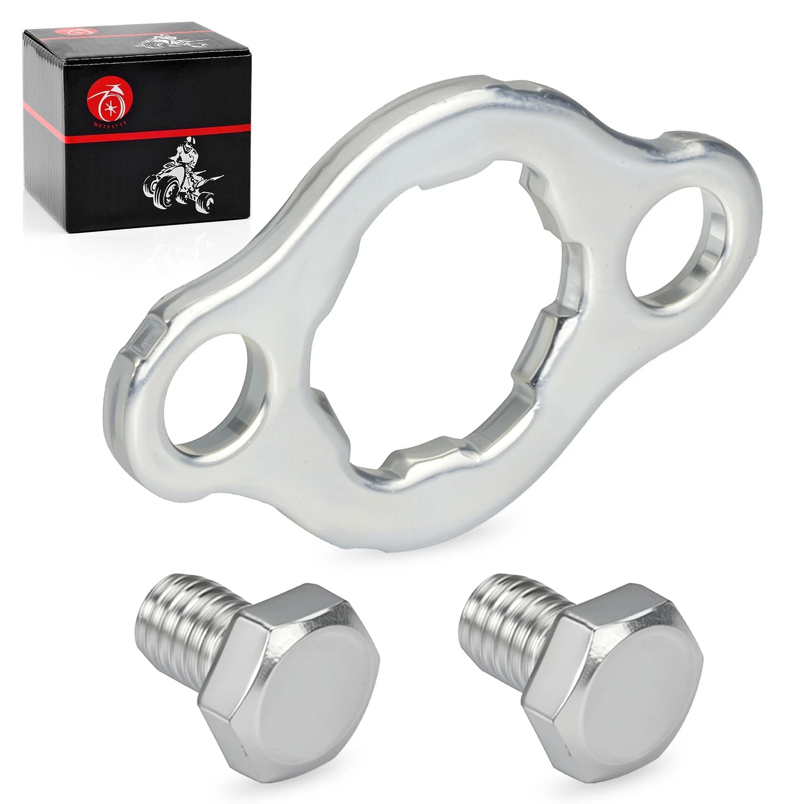 6X Engine Front Sprocket Retainer Plate w/Hex Bolt for Honda CRF80F (2004–2013)