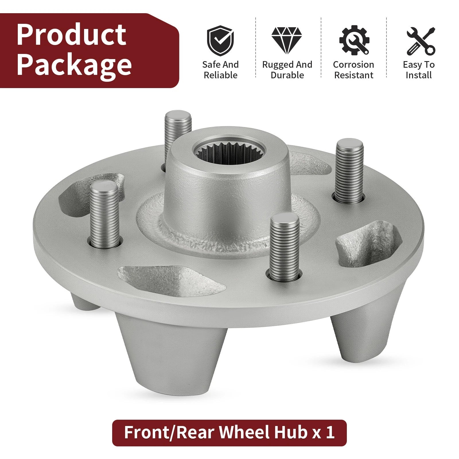 Front/Rear Wheel Hub for Yamaha Viking 700 (2014–2015) 1XD-25111-00-00 1XD-25111-01-00