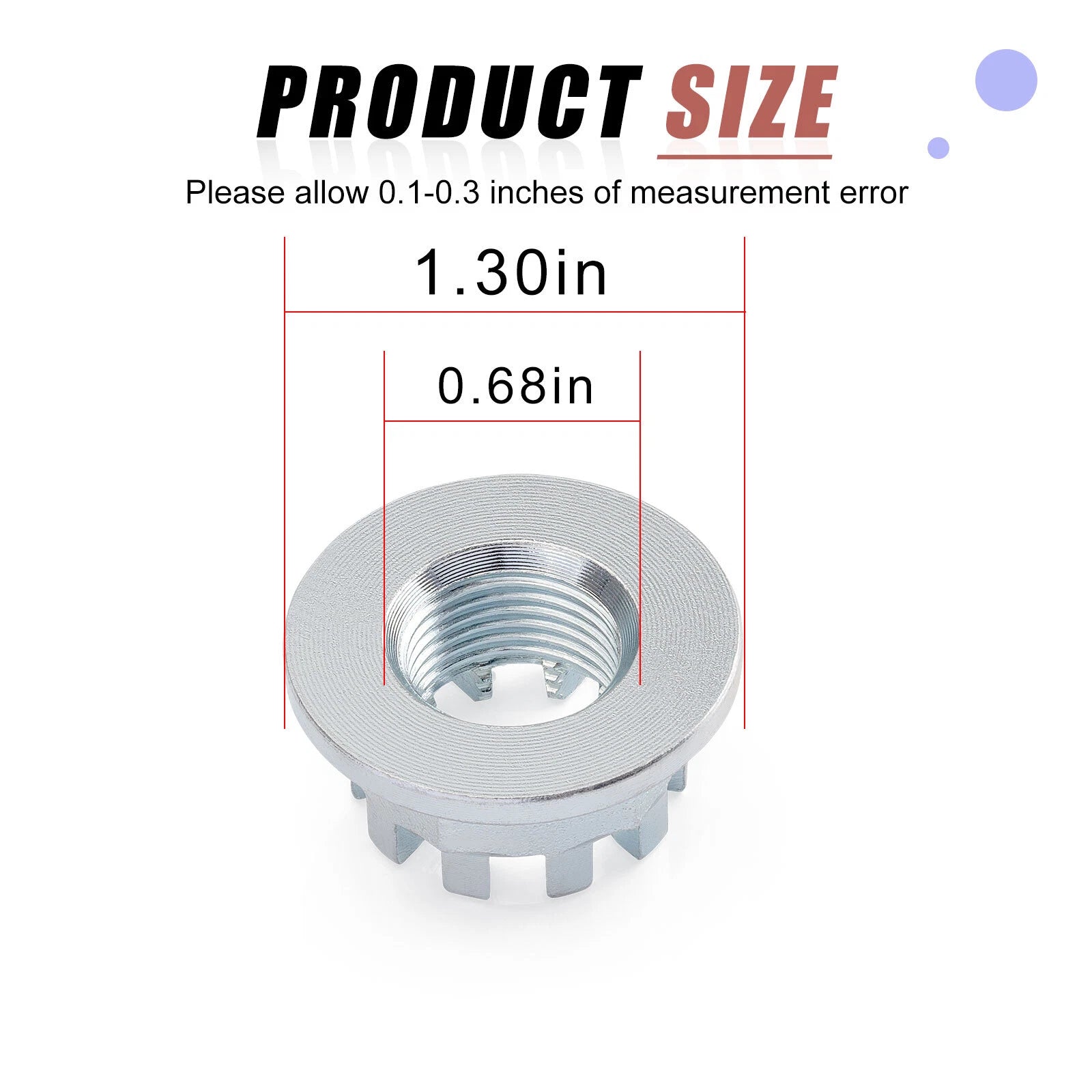 2Pcs Rear Axle Castle Nuts 18mm for Honda Rancher 420 (2007–2014)