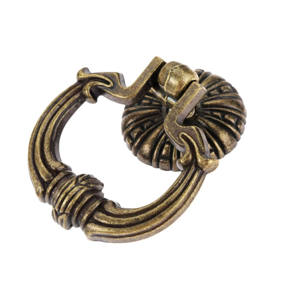 Antique Drawer Knob Ring Pull Handle for Cabinet Dresser (No Years Specified)