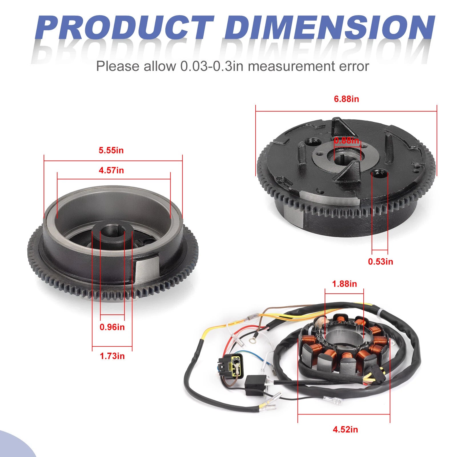 Stator and Flywheel for Polaris Sportsman 500 4X4 HO / 6x6 (2002) 3087168 3087166