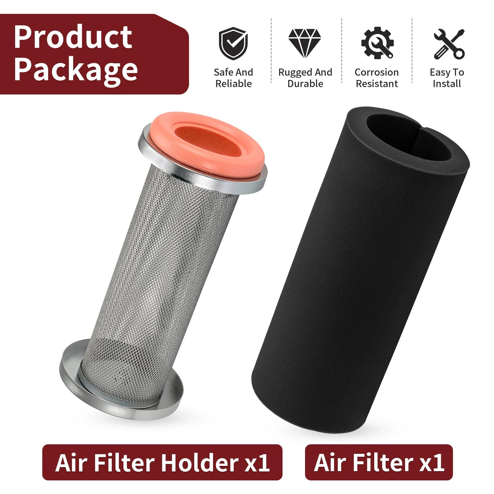 Air Filter with Cage Holder for Coleman UT250 UT400 UT500 UT700 (N/A) 17104-115-0000