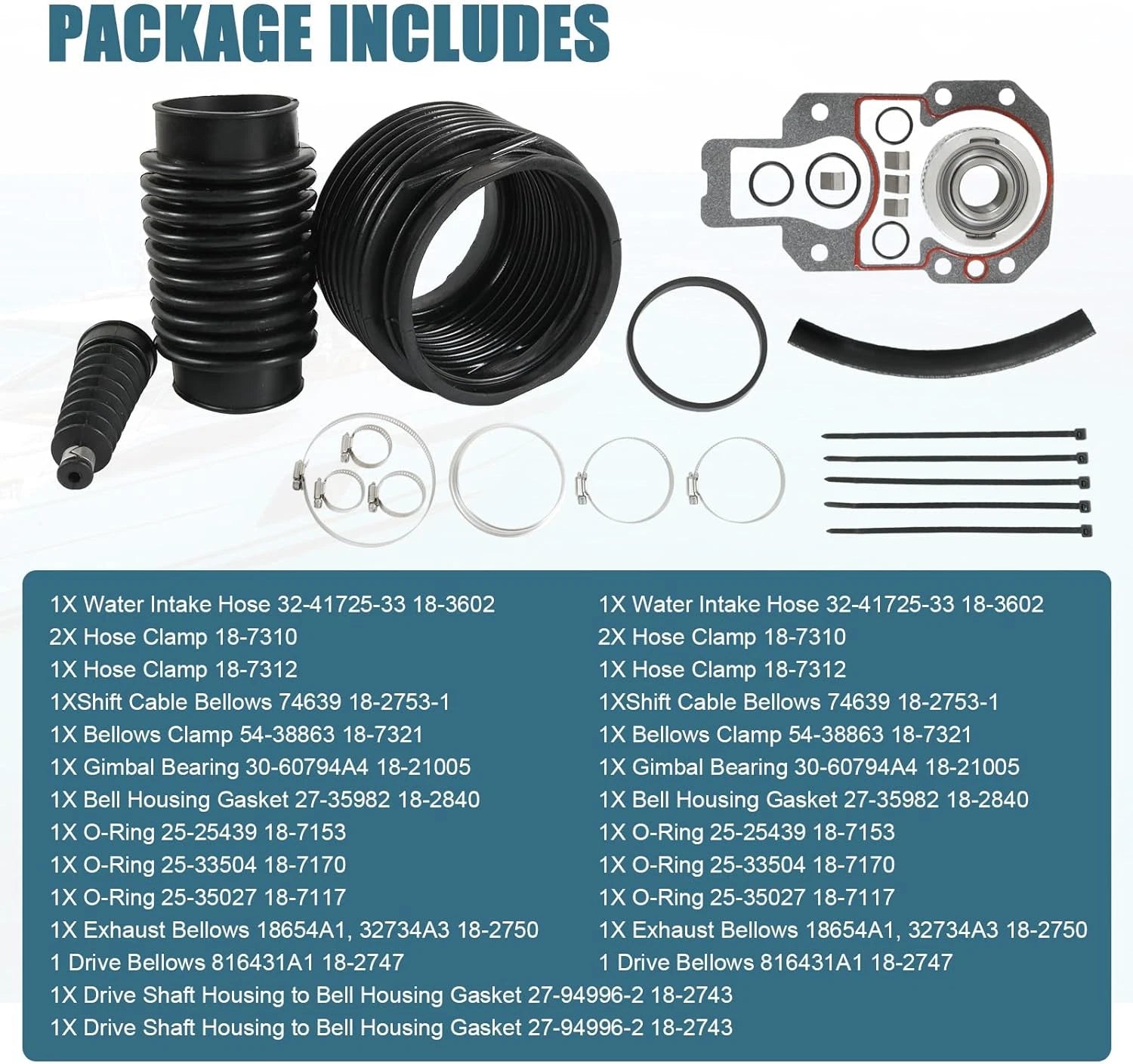 Stern Drive Transom Seal Repair Kit for MerCruiser Alpha One (803099T1)