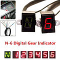 6 Speed Digital Gear Shift Lever Display Sensor LED Indicator for Motorcycle