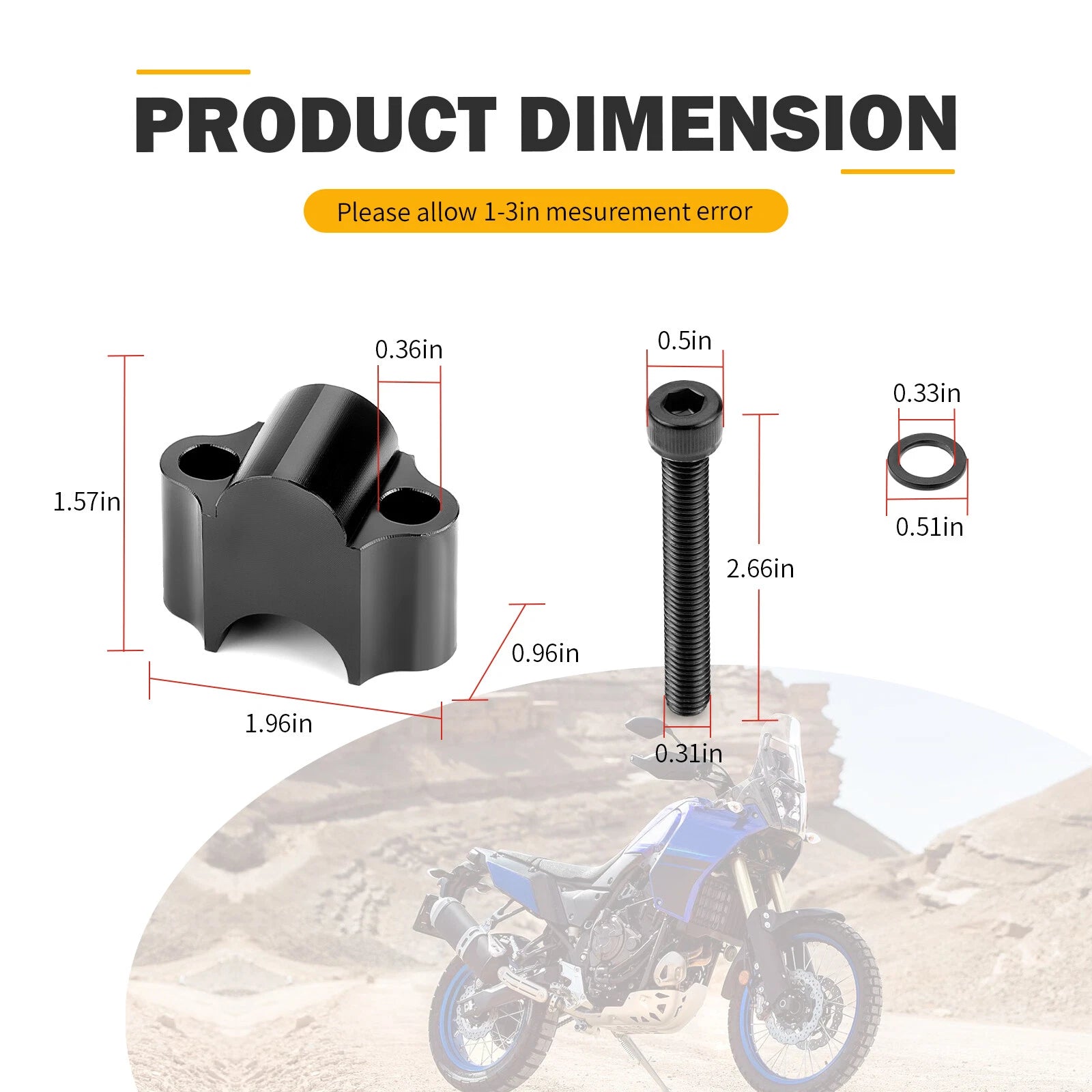 Handlebar Risers for 7/8" Bars (Universal Fit)