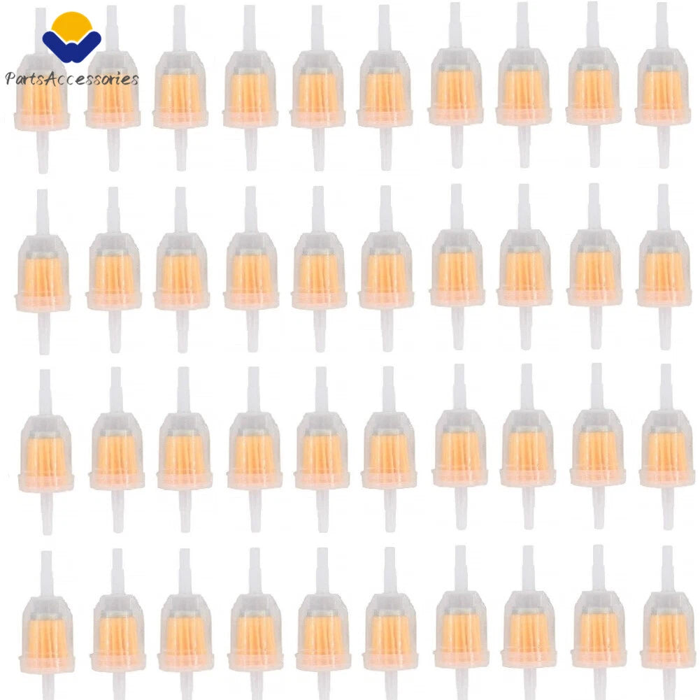 40-Pack Gas Oil Fuel Filter for Small Engine (Inline 1/4", 5/16")