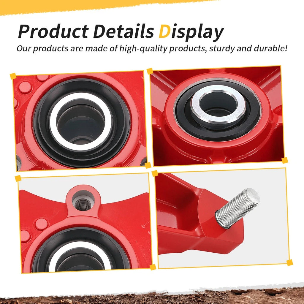 Set of 2 Front Red Wheel Hubs & Brake Disc for Honda Sportrax 400 TRX400EX (2002–2008)