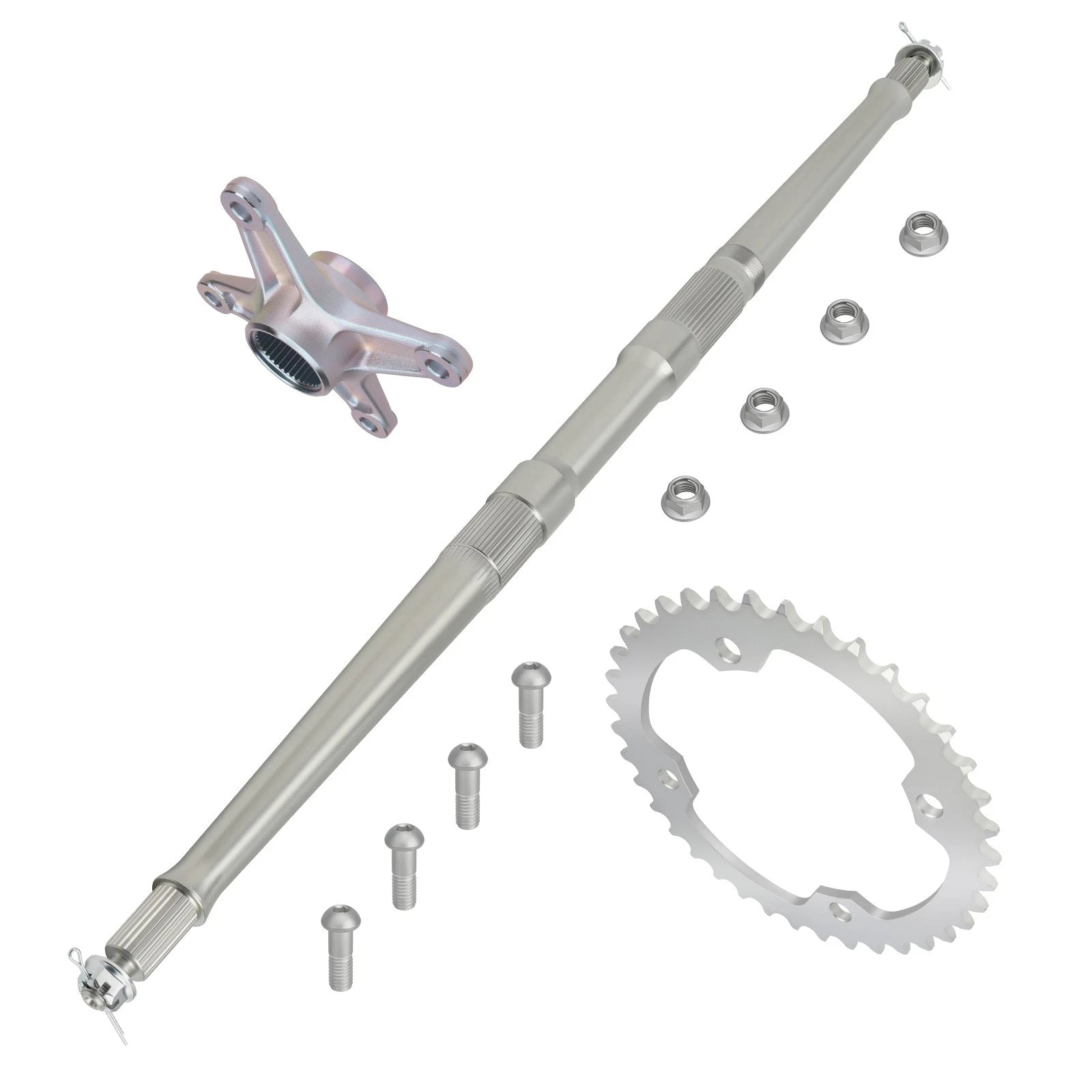 Rear Axle Shaft & Collar Sprocket Hub Kit for Yamaha YFZ450 (2004–2005)