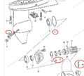 Lower Gearcase Seal with O-ring Kit 09282-12008 09280-49002 for Suzuki 4HP 5HP (1990–2023)