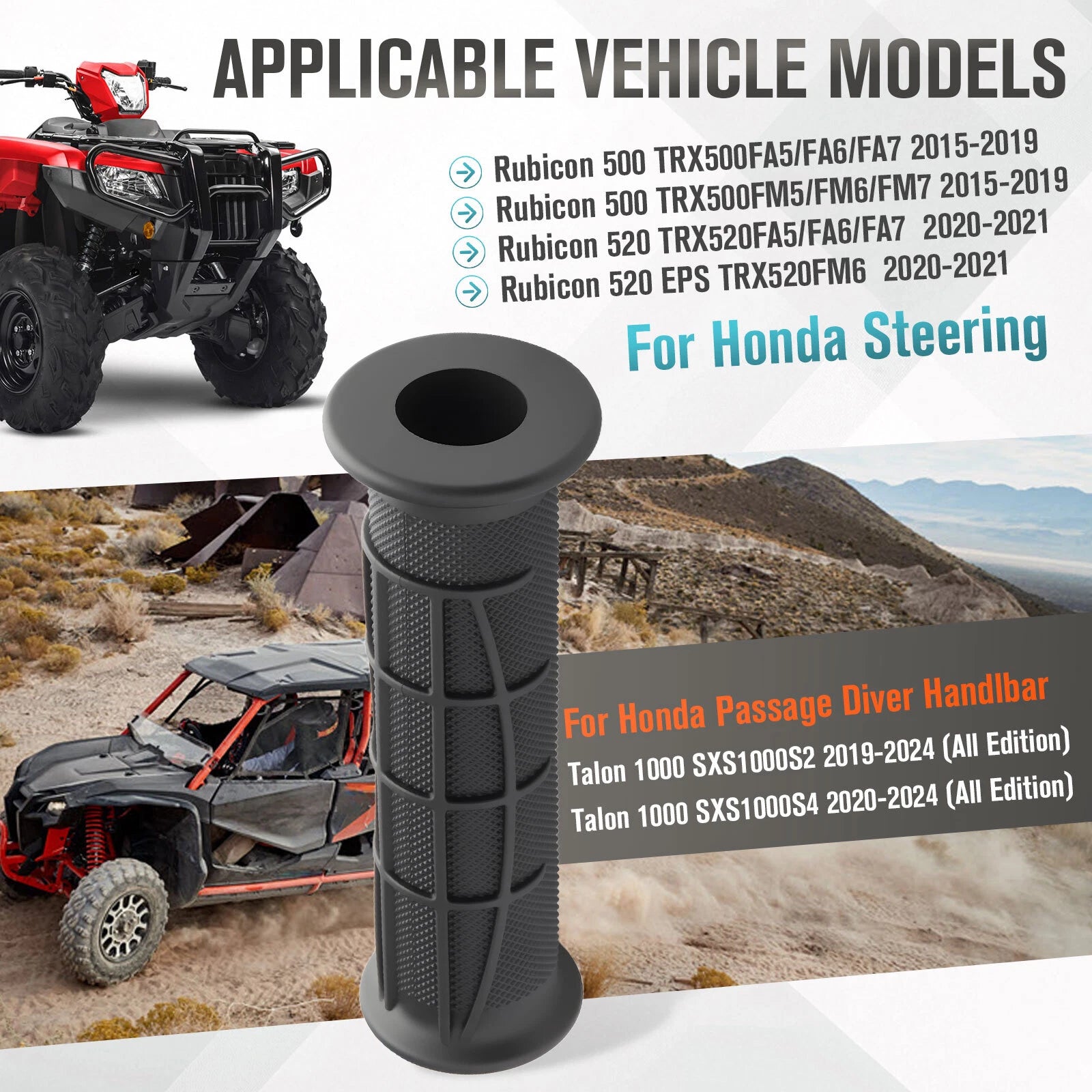 Handlebar Grips for Honda Foreman Rubicon 500 TRX500FM5 TRX500FM6 FM7 (2015–2019)