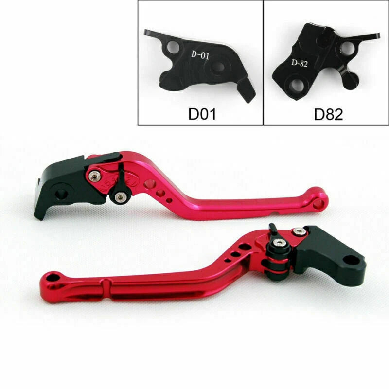 Long Brake Clutch Levers for Ducati Hypermotard 939 SP (2016) Red U6 T9