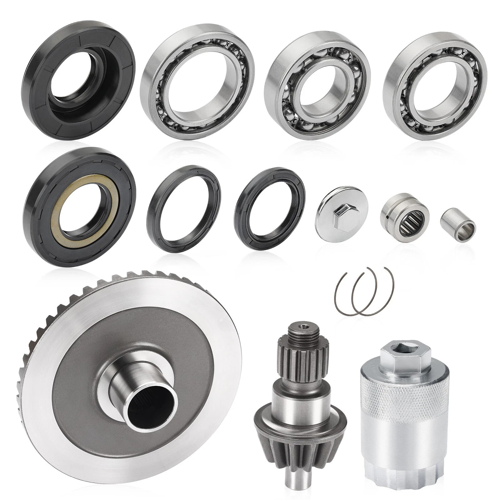 Final Drive Pinion Ring Gear Bearings & Nut Tool for Honda Rancher TRX350 TRX400 (2000–2006)