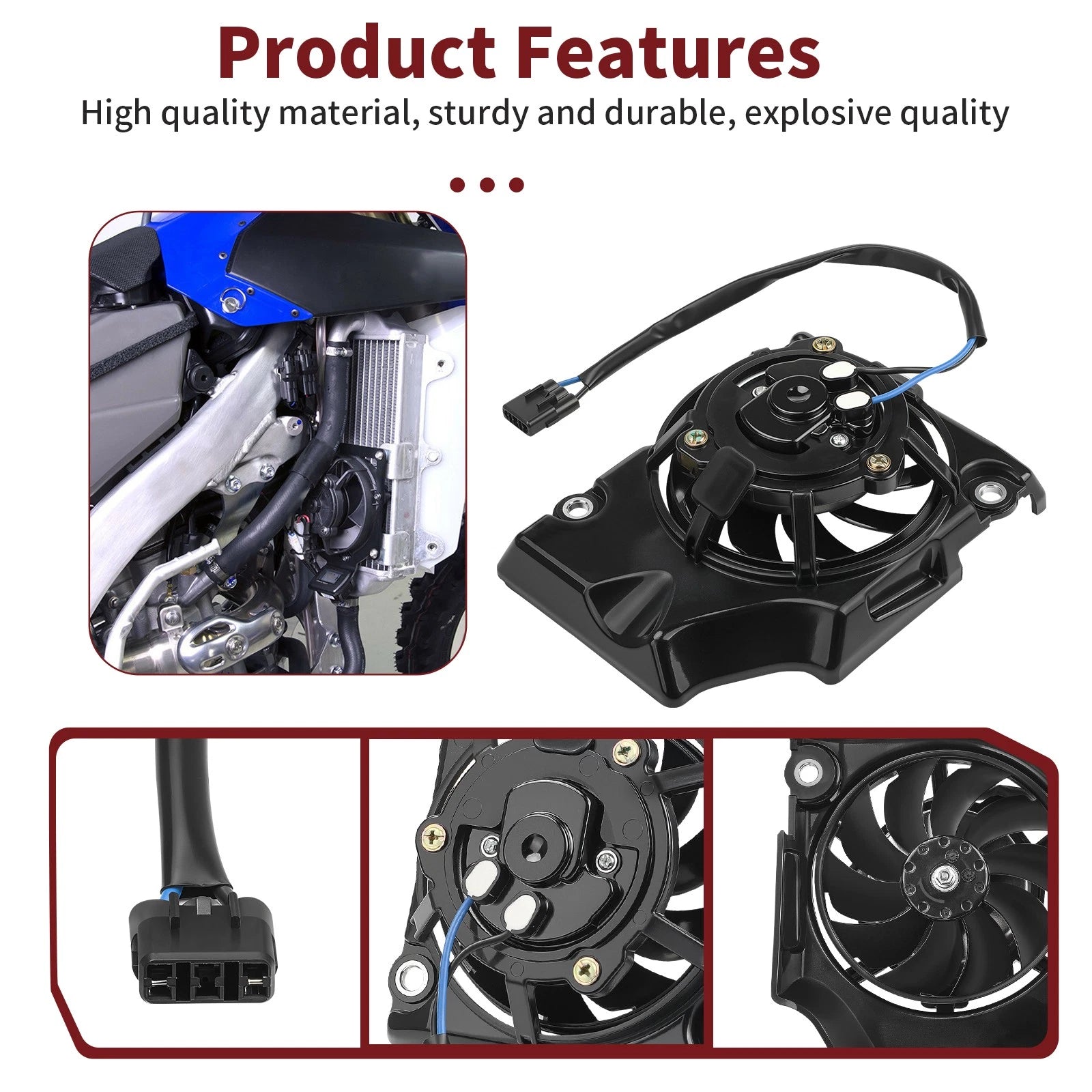 Radiator Fan Kit for Yamaha YZ450FX WR450F (2016–2018) Part # B29-E24E0-V0-00