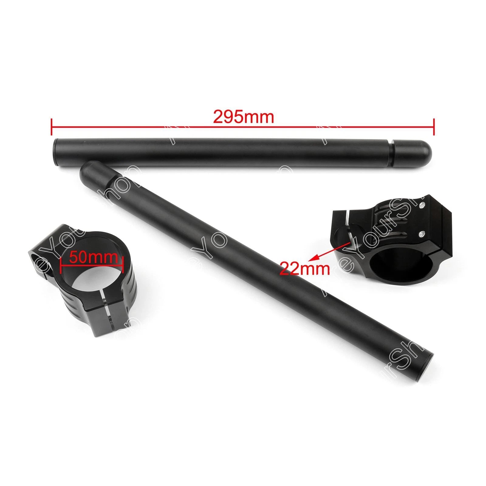 Clip-On Handlebars for ZX10R, CBR1000RR, GSXR, R1, R6 (Universal) 50mm