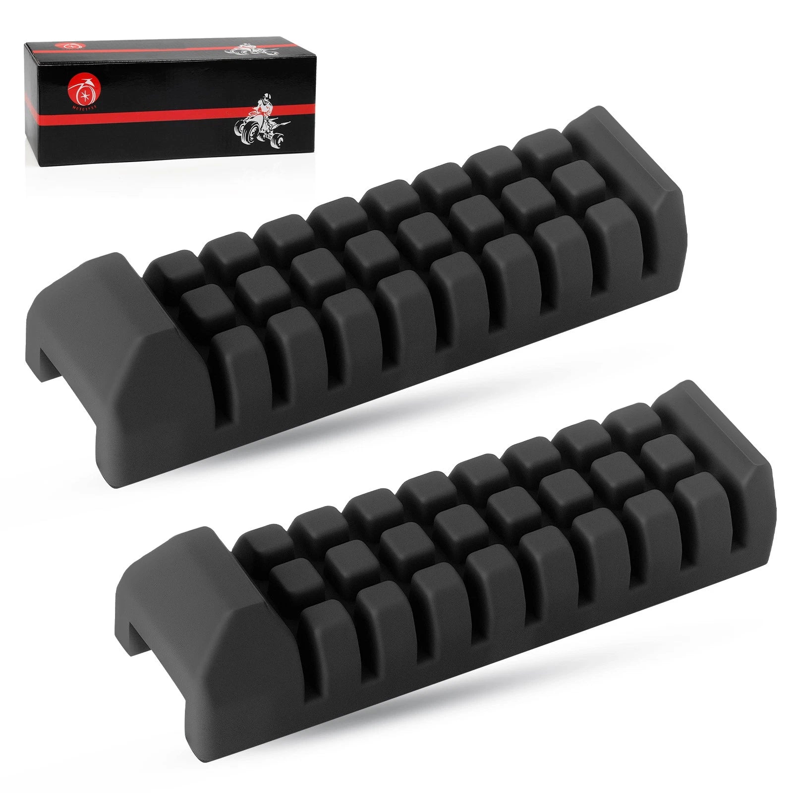 2X Foot Peg Rest Rubber for Suzuki LT80 (1987–2006) 43551-40B00