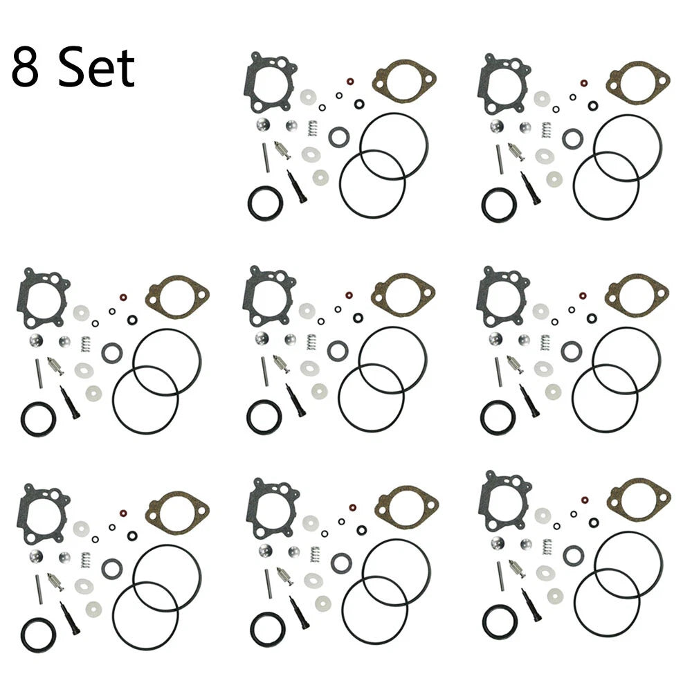 Set of 8 Carburetor Repair Kits for Briggs & Stratton (492495, 493762, 498260)