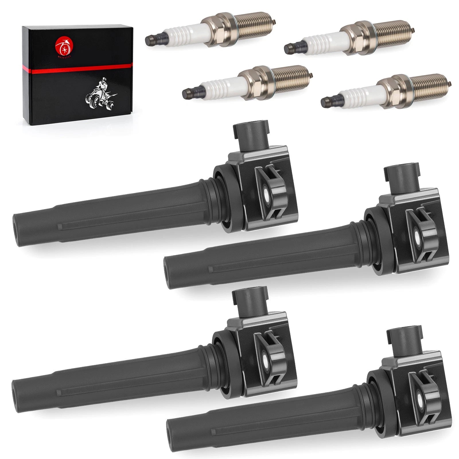 Set of 4 Ignition Coils w/ Spark Plug for Yamaha TX1800 AR190 SX190 (2019–2023)
