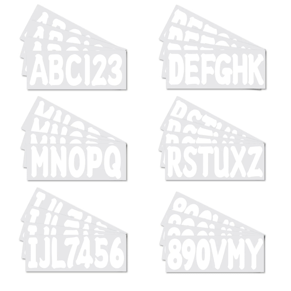 Boat Registration Decals A-Z & 0-9 for Customization