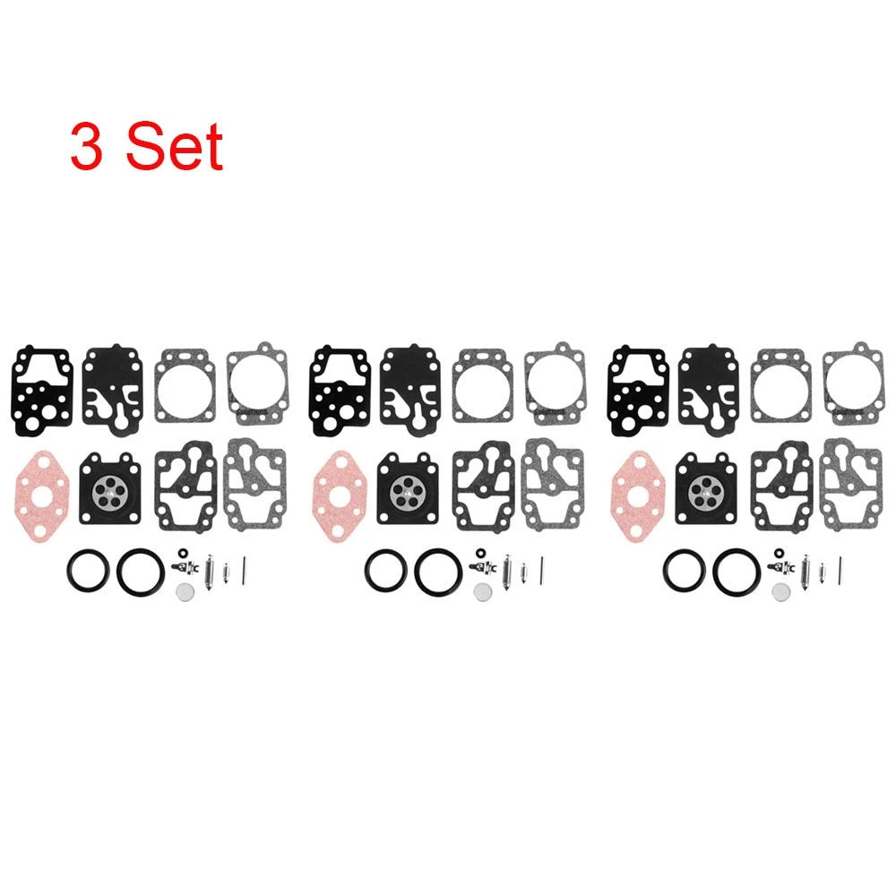 Set of 3 Carburetor Repair Kits for Walbro K20-WYL (Honda Echo, Kawasaki)