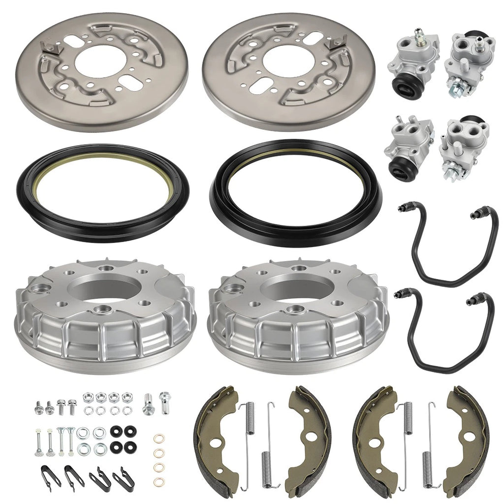 Front Brake Drum Hub Plate Shoes Kit for Honda Foreman 400 TRX400FW (1999–2001)