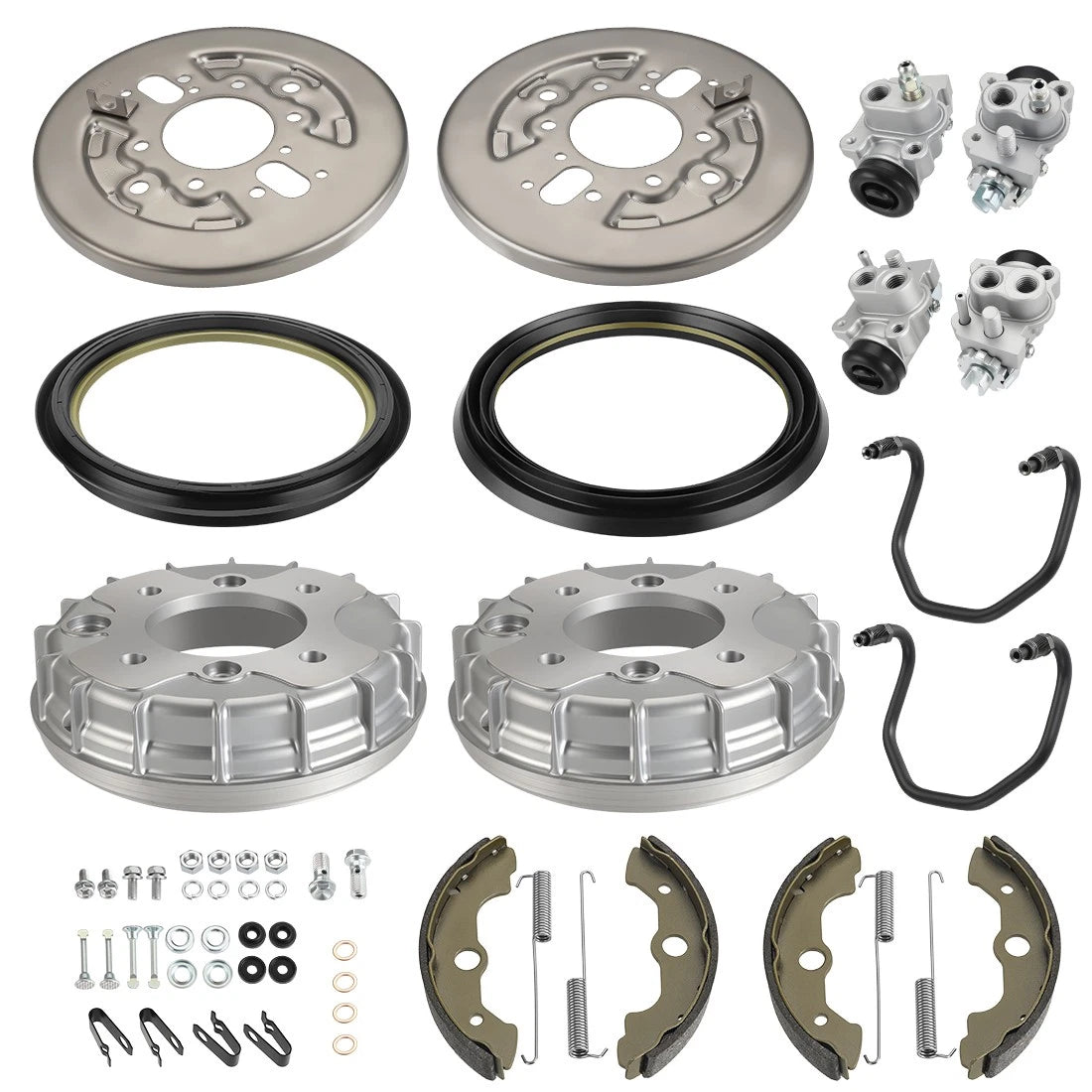 Front Brake Drum Hub Plate Shoes Kit for Honda Foreman 400 TRX400FW (1999–2001)