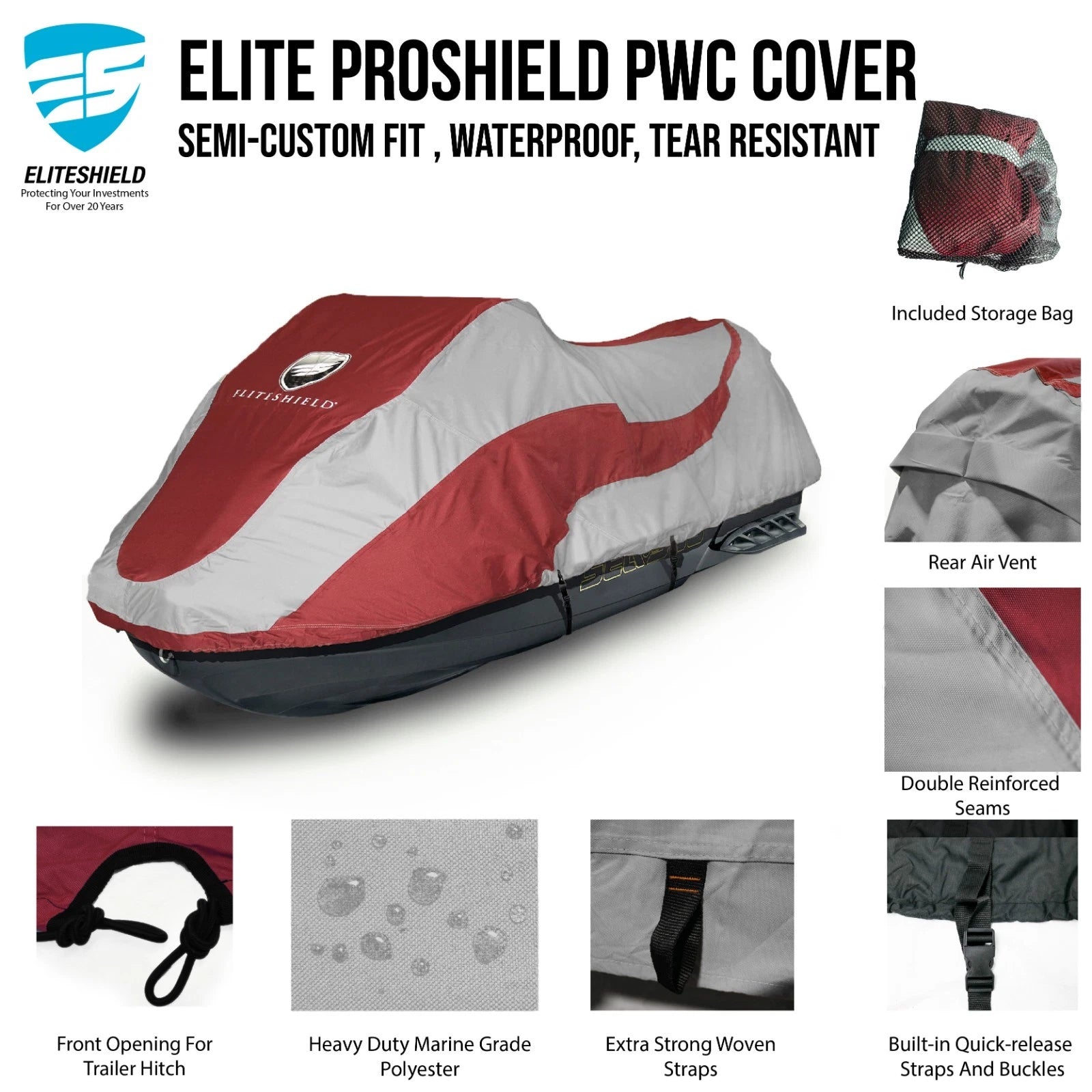 EliteShield Waterproof Cover for Kawasaki SX SXR SXi (1990–2023)