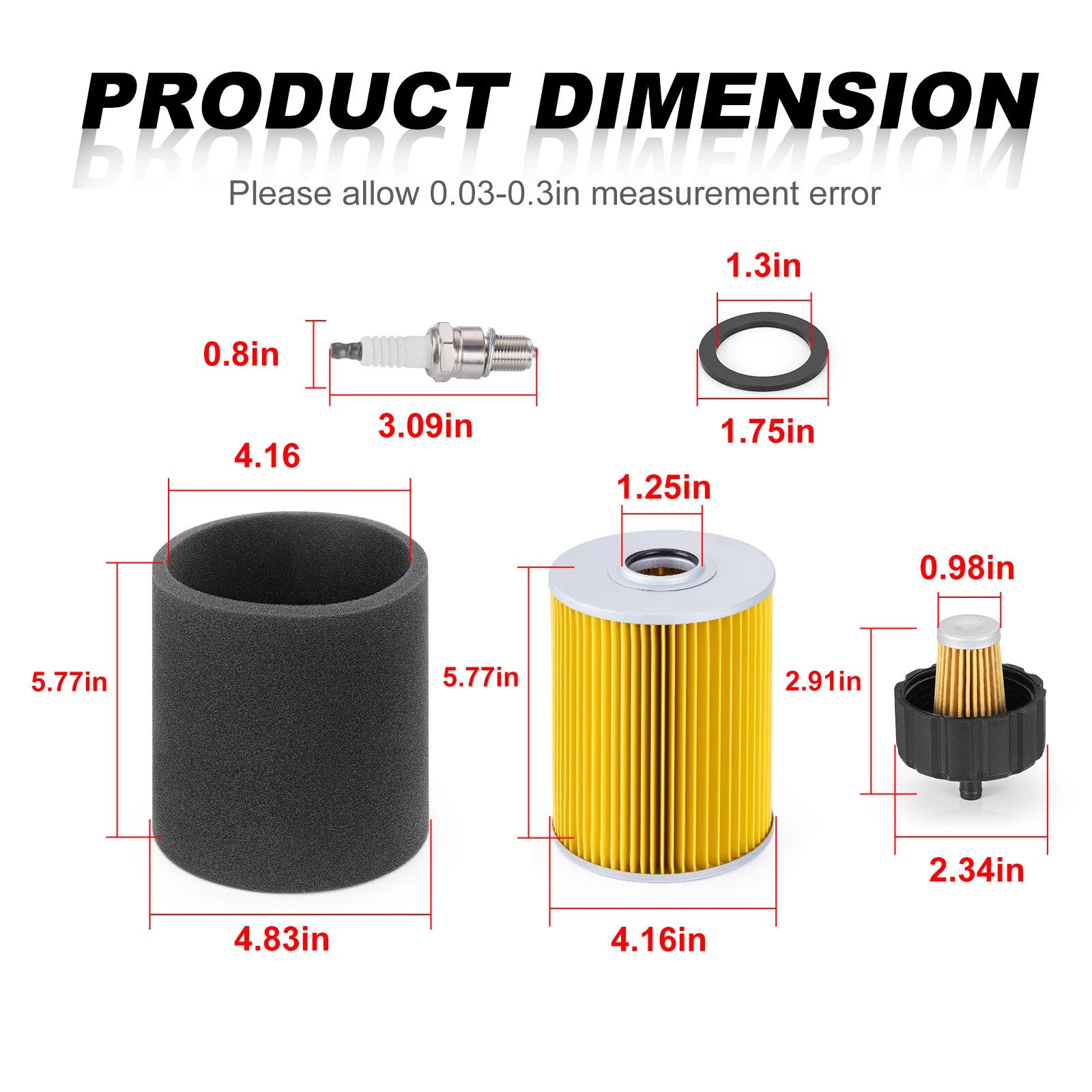Air Filter Tune Up Kit for Yamaha G2 G5 G8 G9 G11 Golf Cart (1985–1995)