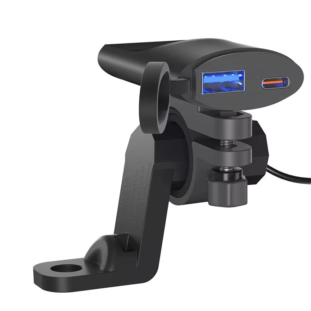 QC3.0 PD Waterproof USB Fast Charger Adapter for Motorcycle (12V-24V)