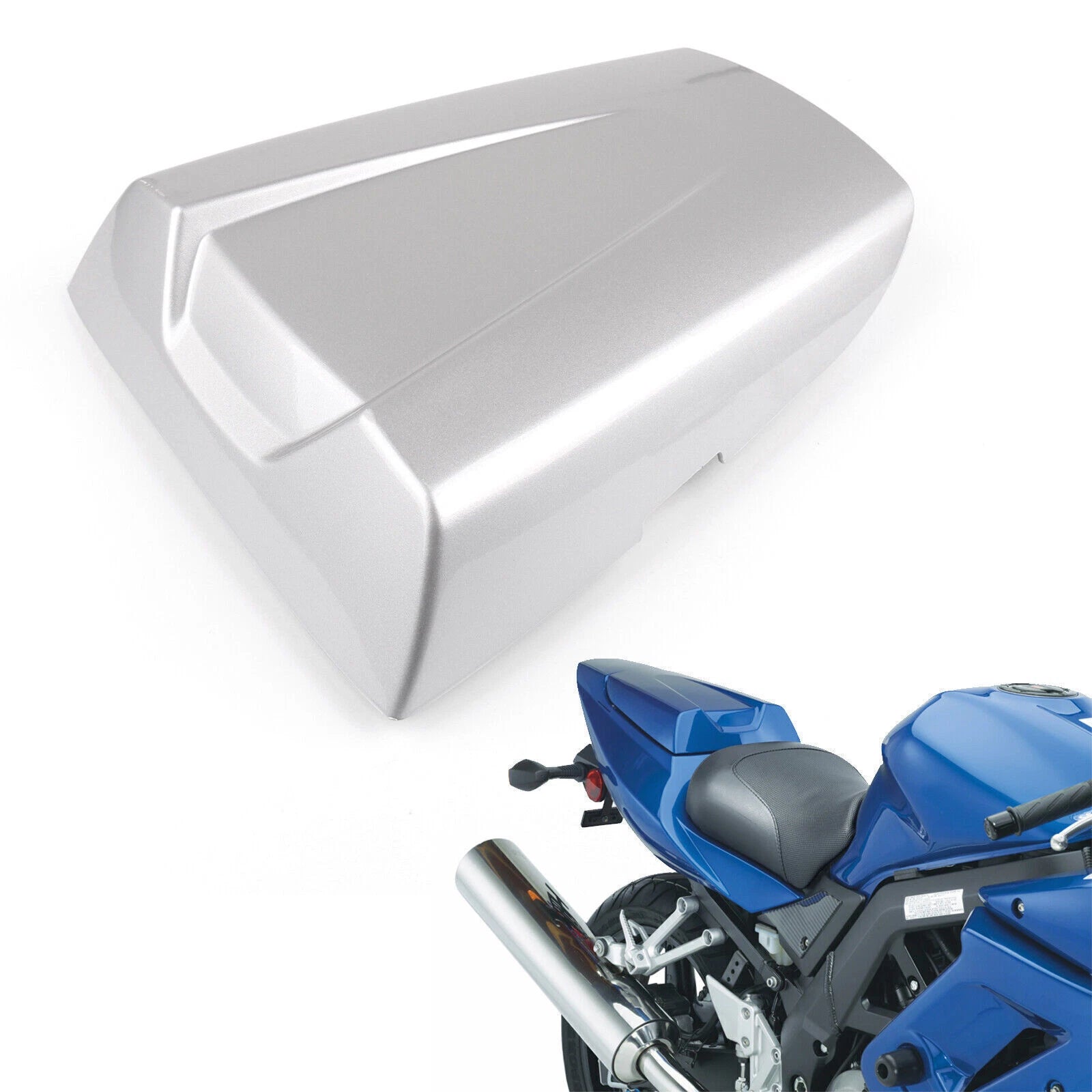 Rear Pillion Passenger Seat Cover Cowl for Suzuki SV650 SV1000 (2003–2013) Silver T9