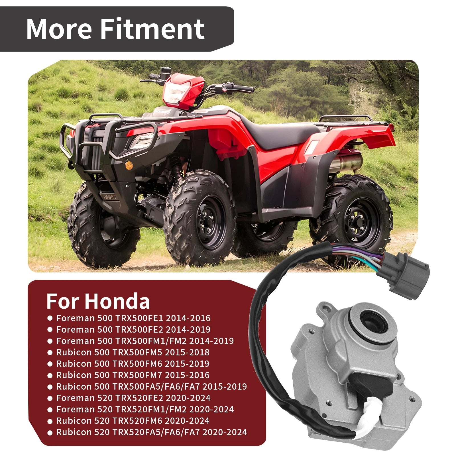 Front Differential Actuator for Honda Foreman Rubicon 500 TRX520FM/FA (2020–2024)