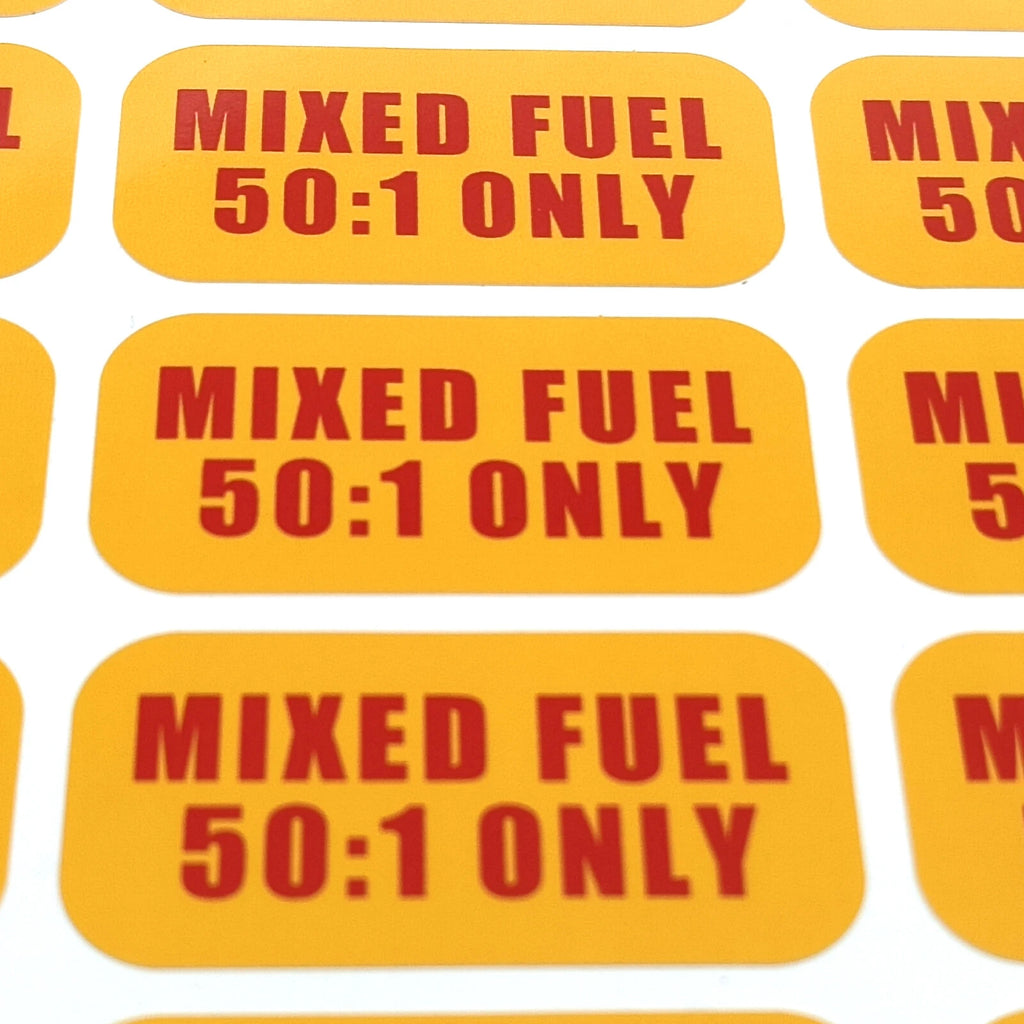 Mixed Fuel Only Stickers for Gas Oil Mixture Can Labels (24 Pack)