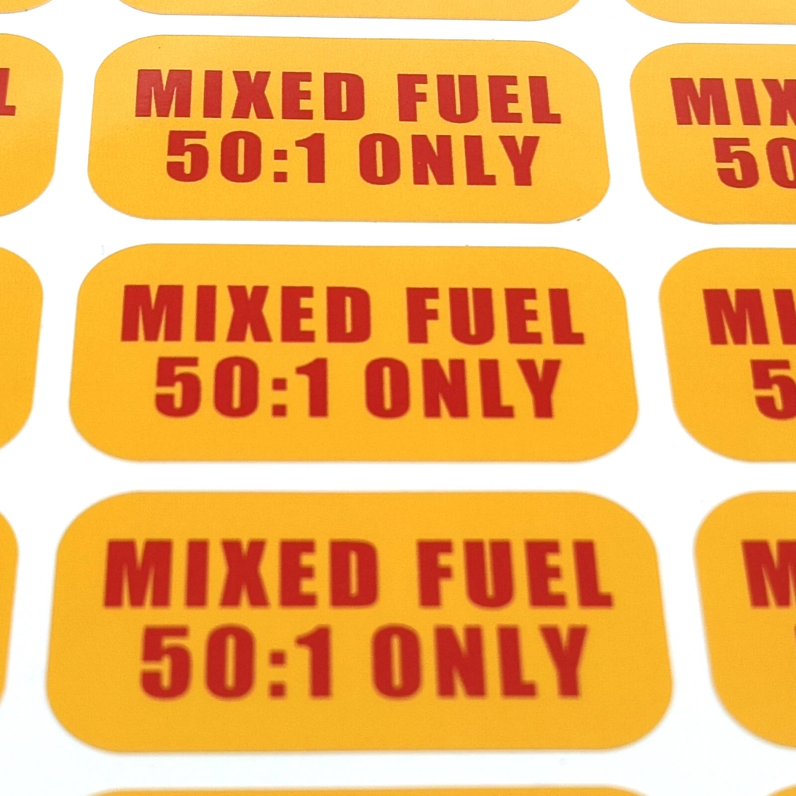 Mixed Fuel Only Stickers for Gas Oil Mixture Can Labels (24 Pack)