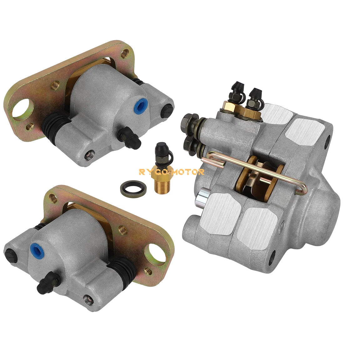 Front & Rear Brake Calipers W/Pads for Polaris Trail Blazer 250 400 (1999–2004)