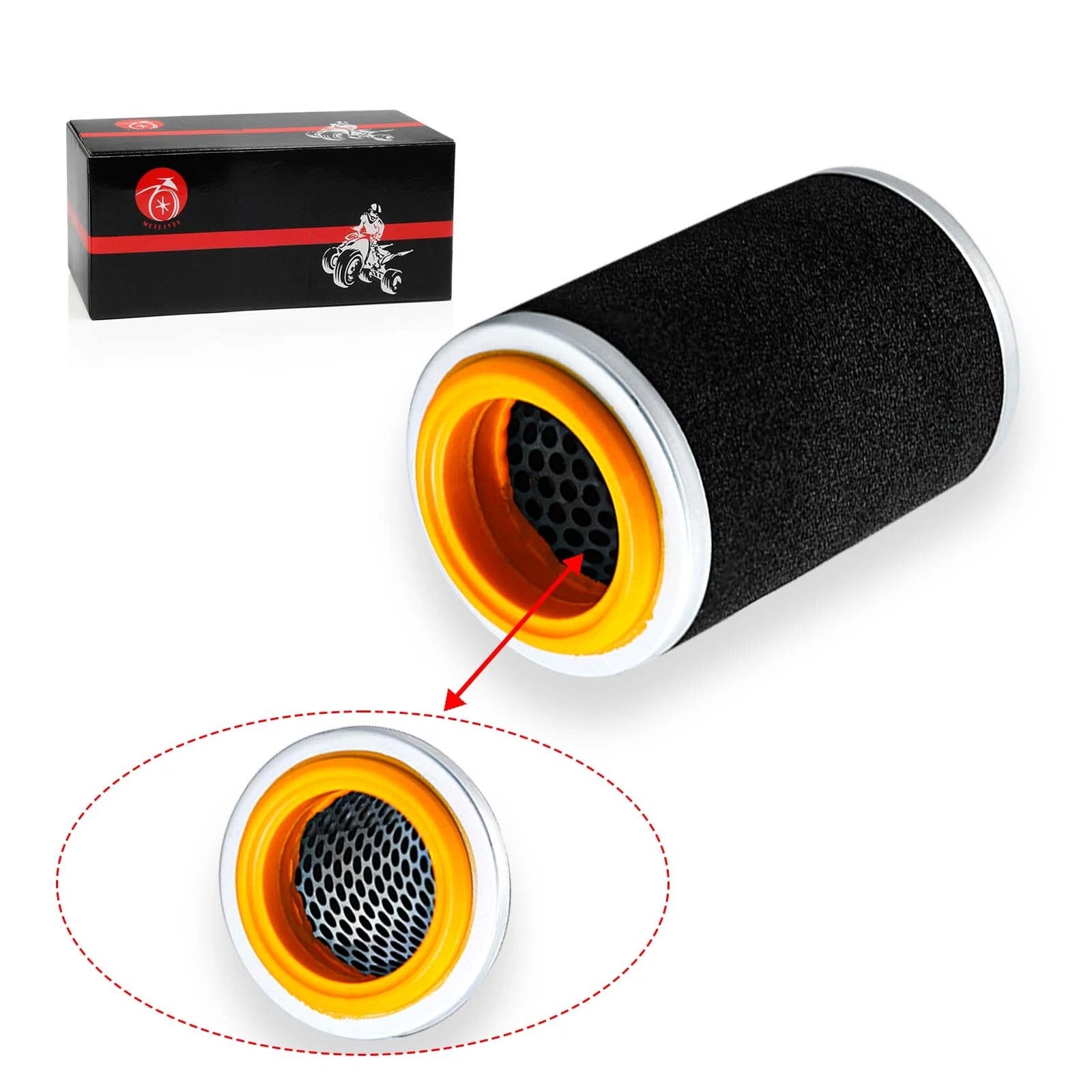 Air Filter & Guide Cage Cap Kit for Yamaha Grizzly 400 450 350 (2007–2014)