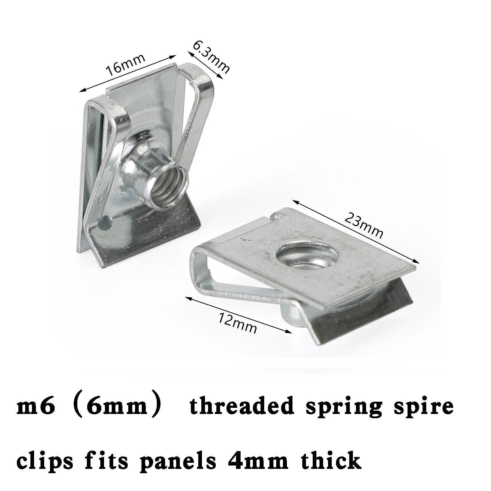 20x Fairing Clips M6 for Motorcycle Bodywork Panel (Universal)