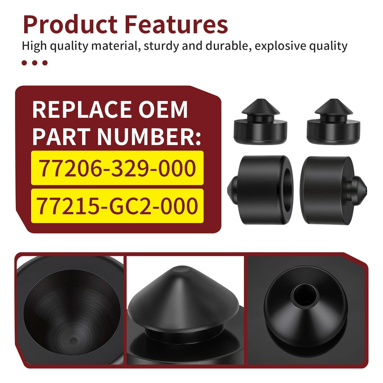 Seat Cushion Rubber for Honda TRX300X Sportrax 300 (2009–2009) 2x42007-2008